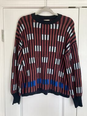 The Endery Bauhaus Vector Crew Sweater Rhodolite XS/S Cotton Modal Sustainable